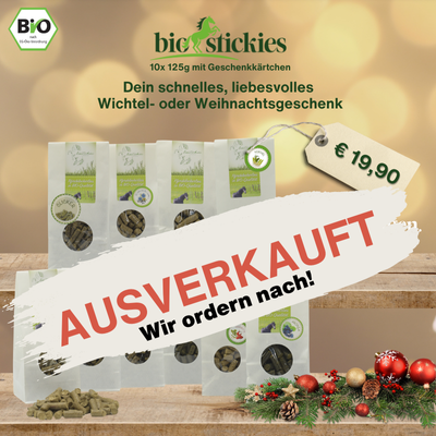 biostickies Weihnachtsaktion - 10x125g mit Geschenkk&auml;rtchen